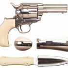 Cimarron CA346DOC Doc Holliday Thunderer .45 Long Colt 3.5 inch nickel revolver with Tru-Ivory grips