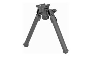 Magpul MAG1075-BLK Sling Stud QD Bipod in black with rubber feet attached