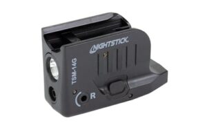 Nightstick TSM-14G sub-compact weapon light with green laser in black, 150 lumens