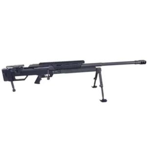 Steyr HS50M1 .50 BMG bolt-action rifle in black chassis, left-side view