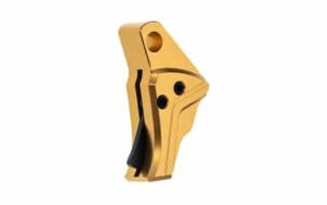 Tyrant CNC I.T.T.S trigger shoe in gold with black screw for Glock Gen 5