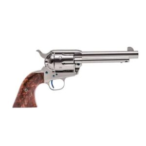 Standard Manufacturing SAA .45 Long Colt 5.5 inch Nickel Revolver with two-piece walnut grip