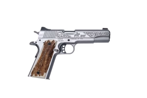 CNC FIREARMS Kimber Custom Cattleman 1911 45ACP stainless engraved with stag grips