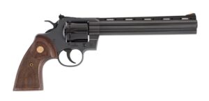 Colt Python .357 Magnum 8 inch blued revolver with walnut target grips