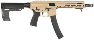 POF Patriot Ordnance Factory Phoenix 9mm 8in FDE Cerakote pistol with 35rd magazine