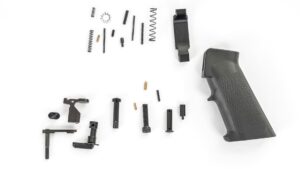 KAK Industry Lite Lower Parts Kit green bag with KAK billet trigger guard and stainless springs