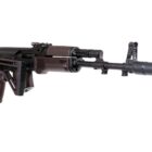 Arsenal SAM7SF 7.62x39 AK rifle with plum furniture and aluminum side-folding stock