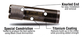 CARLSONS CHOKE TUBE BLACK - CLOUD 12GA L-RANGE REM CHOKE