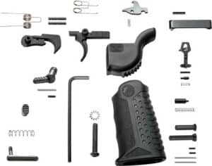 Battle Arms Development AR-15 Investment Cast Enhanced Complete Lower Parts Kit in matte black