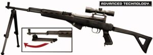ADV. TECH. BIPOD FOR SKS - FEATHERWEIGHT BLACK NYLON