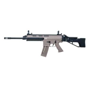 Mauser Rimfire M-15 .22LR tan steel receiver, side-folding stock, flip-up sights