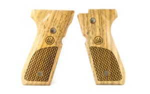 Beretta 92/96 walnut wood checkered grip panels set of two