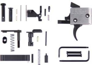 CMC Triggers AR-15 lower parts kit with curved single-stage 3–3.5 lb trigger and small-pin configuration