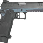 Great Lakes GL1911DS9FSSBLU 1911 Synergy double-stack 9mm pistol with blue titanium frame and black slide