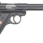 Ruger Mark IV Target .22 LR 5.5 inch blued bull barrel pistol with black checkered grips