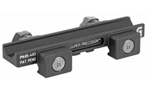 Geissele Super Precision ACOG Mount in black, machined 7075-T6 aluminum, fits Trijicon 4x ACOG