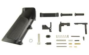 Geissele AR-15 lower parts kit with grip, Maritime bolt catch, ambidextrous safety, and billet trigger guard