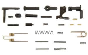 KAK Industry AR-15 LPK Basic Ambi Build Kit components laid out for assembly