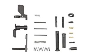 Luth-AR AR-308 lower parts kit components laid out for assembly