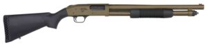 Mossberg 590 Thunder Ranch 12 gauge pump shotgun with Patriot Brown Cerakote barrel and black synthetic stock