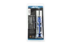 NcSTAR VISM Pro Tool for Glock pistols in blue showing handle and tool bits
