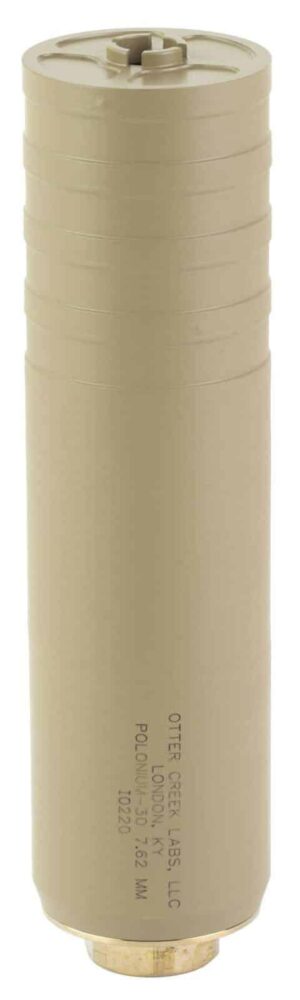 Otter Creek Polonium 30 suppressor FDE 5.8 in stainless steel 5/8-24