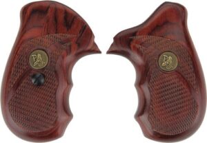 Pachmayr Renegade rosewood laminate checkered grips for Smith & Wesson J-Frame