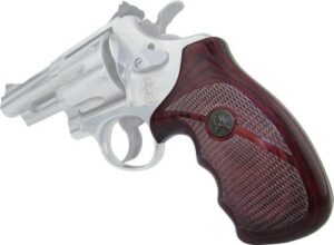 Pachmayr Renegade checkered rosewood laminate grip panels for S&W N-frame revolver