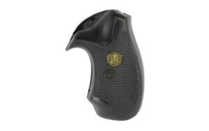 Pachmayr 03255 compact black checkered rubber pistol grip for S&W J-Frame square butt