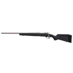 Savage 110 Storm SS left-hand bolt-action rifle with 22 inch stainless barrel and gray AccuStock synthetic stock