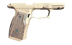 Sharps Bros SBGM04-G2 grip module for Sig P365X/P365XL in Flat Dark Earth with Wenge wood panels