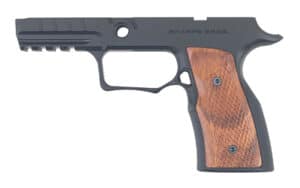 Sharps Bros P320 grip module black with Brazilian cherrywood panels