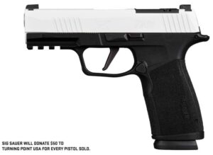 SIG Sauer P365 XMACRO Freedom 9mm pistol white Cerakote slide black XMacro grip optic-ready