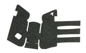 Talon Grips adhesive granulate grip applied to a Glock 19 Gen4 frame, black textured finish