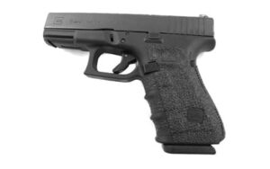 Talon Grips 110R black textured rubber adhesive rear-wrap grip for Glock Gen4 with Glock emblem cutout