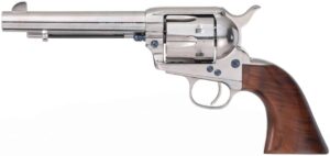 Taylors and Company TF Uberti 1873 Cattleman .45 LC 5-1/2 inch nickel revolver with walnut grips