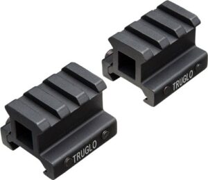 TRUGLO 2-PIECE PICATINNY RISER - MOUNT 3/4" RISE 1.36" LENGTH