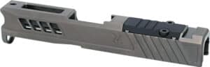 True Precision Stealth Grey billet stainless slide for Glock 43 with RMS cut