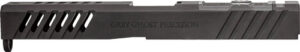 Grey Ghost Precision stripped slide for Glock 17 Gen 3 V1, black nitride, dual optic cut
