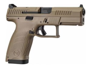 CZ-USA P-10 C 9mm compact pistol flat dark earth Cerakote with 4.02in barrel and two 15-round magazines