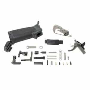 BCM Enhanced Lower Parts Kit for AR-15, black, includes PNT trigger assembly and Mod 3 pistol grip