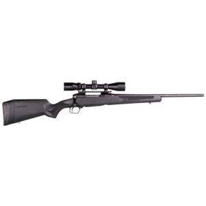Savage 110 Apex Hunter XP .338 Winchester Magnum 24-inch bolt-action rifle with mounted Vortex Crossfire II 3-9x40 scope