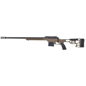 Savage 110 Precision left-hand .338 Lapua Magnum rifle 24-inch heavy barrel MDT LSS XL chassis FDE