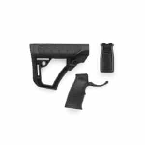 Daniel Defense buttstock, pistol grip and M-LOK vertical foregrip combo in black