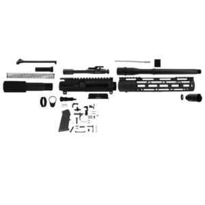 TacFire 10.5 inch AR 300 Blackout unassembled pistol build kit with stripped upper and LPK