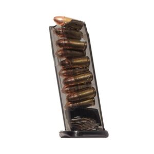 Elite Tactical Systems Carbon Smoke Handgun Magazine for Glock 43x/48 9mm Luger 10/rd