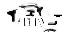 Shadow Systems Frame Completion Kit with Elite flat-faced machined aluminum trigger for Glock 19