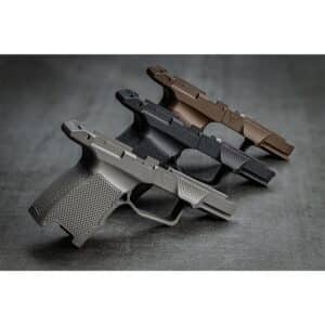Juggernaut JT P365 grip module with safety and two 12 XL base plates in black
