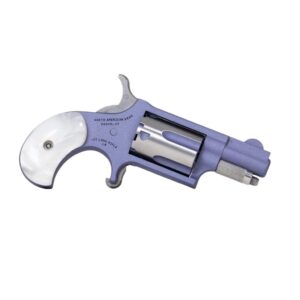 North American Arms NAA22LRORCHID mini-revolver with orchid Cerakote and white pearlite grip