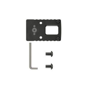 Century Arms Canik Optic Base Plate (C) for non-optic-ready pistols, black, fits Trijicon RMR
